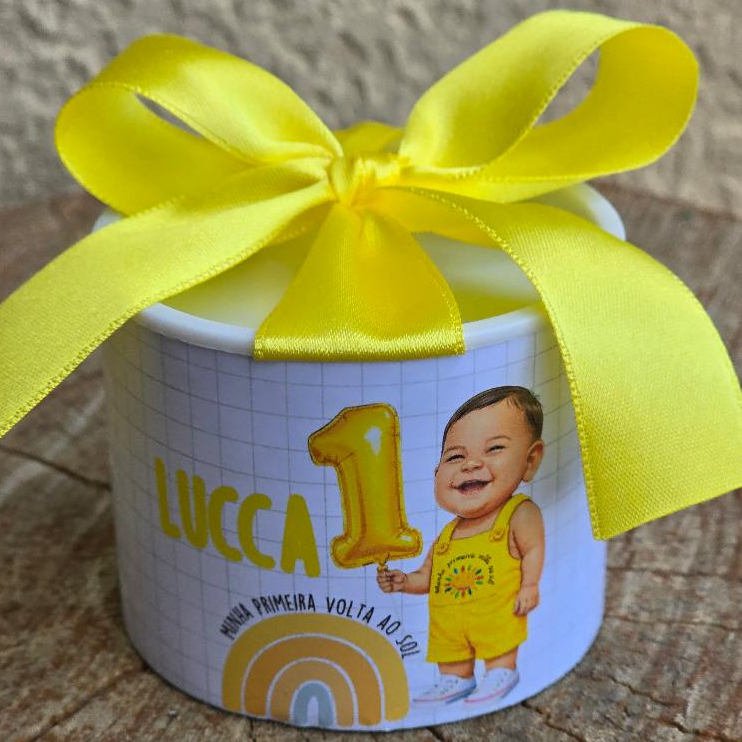 Kit Tubolatas Personalizadas PRIMEIRA VOLTA AO SOL | Lembrancinha Debutante | Aniversário | Chá de Bebê • 5x6