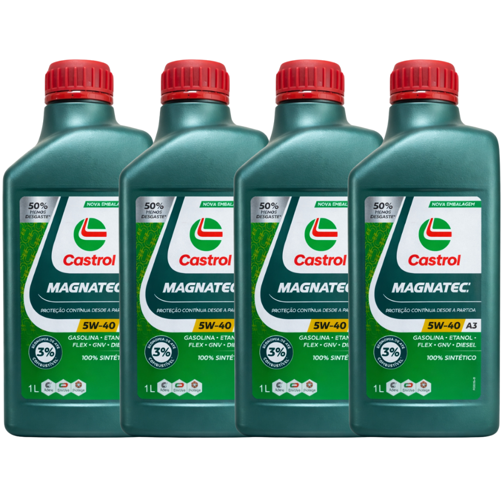 Kit 04 Óleo Motor 5w40 Castrol Magnatec Vw 502 505 A3/b4