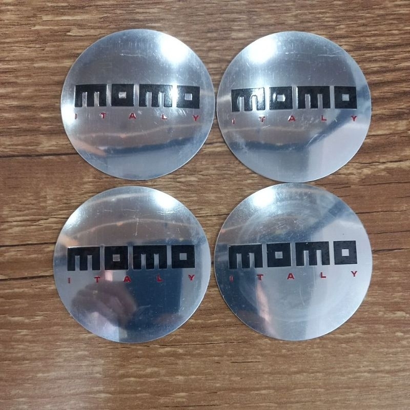 Emblema de Roda Momo Italy em alumínio 55mm