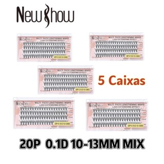 New Show 5Caixas/400 Unidades Números mistos Cílios Postiços 6D MINK 20P/30P/40P 10-13MIX…