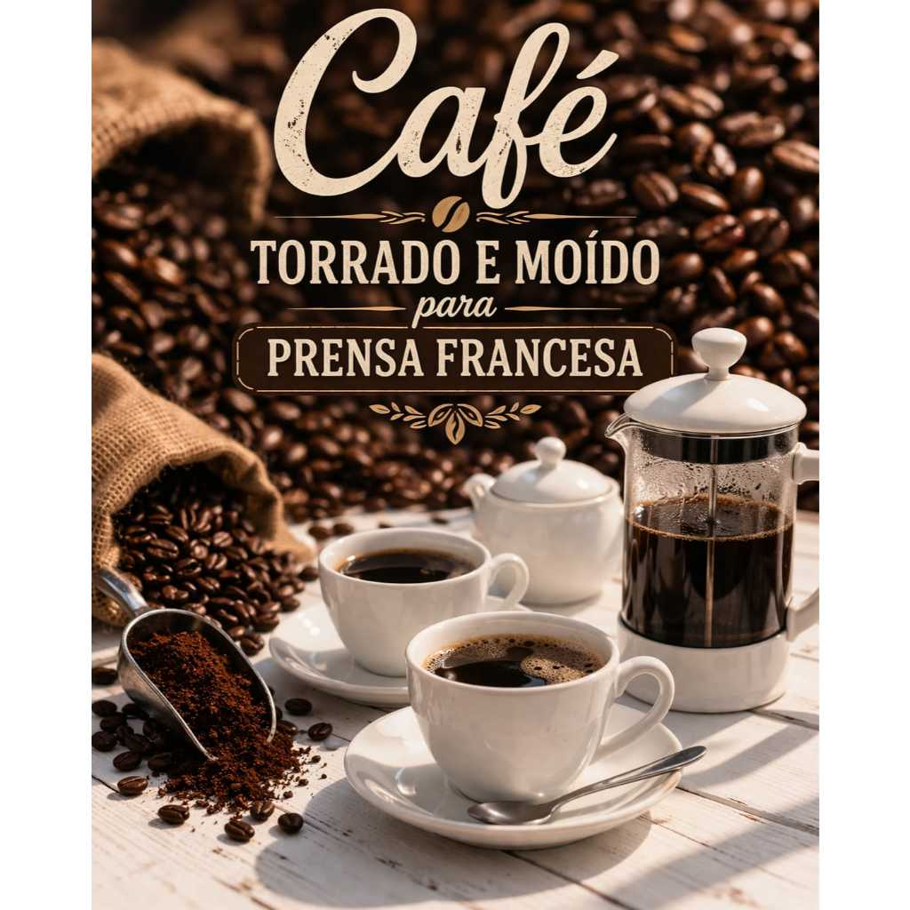 CAFÉ TORRADO E MOIDO PARA PRENSA FRANCESA TORRA MEDIA