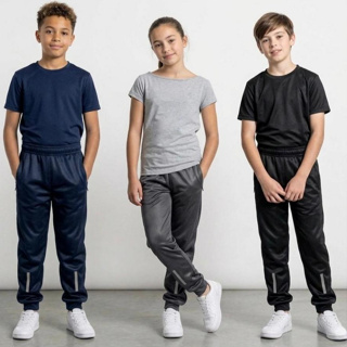 Kit 3 ou Unidade Calças Escolar Infantil Juvenil Menino Menina Escola Passeio em Oferta na Shopee