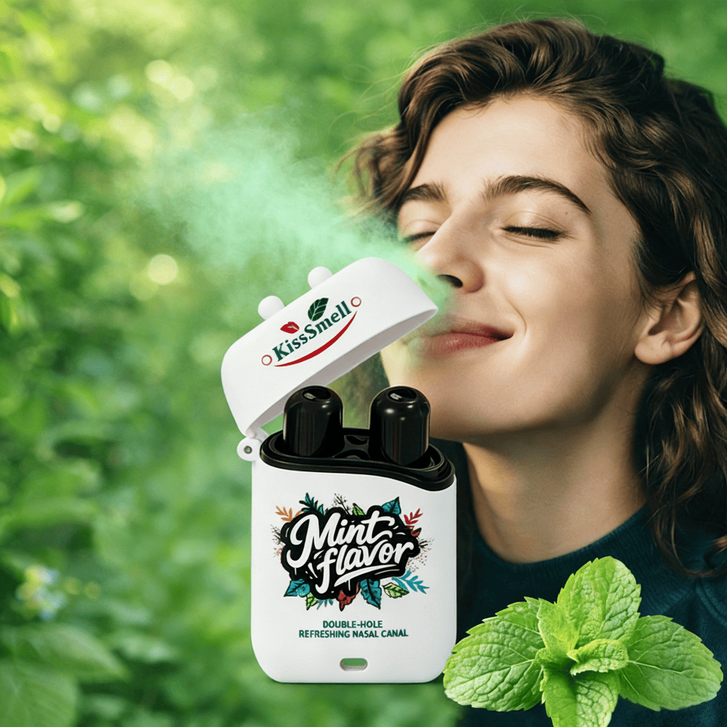 Inalador Nasal Menta Refrescante Portátil Viagem Academia Trabalho Uso Diário Compacto Fácil Uso