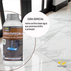 Cera Especial Lp Pisoclean Resina Acrilica Proteção E Brilho Ardósias, Cerâmicas, Laminados
