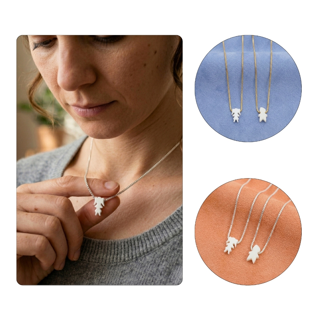 Colar Veneziana Menino Menina Filha Filho Pingente Madrepérola Presente Dia Maes Ouro18k Prata925 Acessorio Feminino