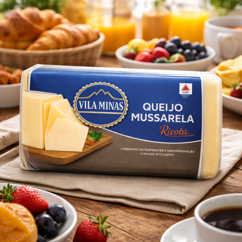 Queijo Mussarela Cremosa Vila Minas - Qualidade Premium
