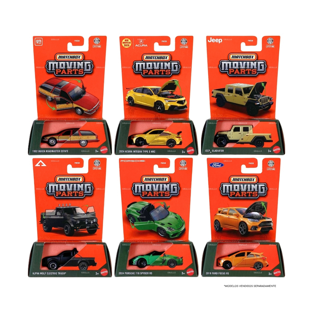 Matchbox Moving Parts - Carrinho Miniatura - À Escolha - Mattel