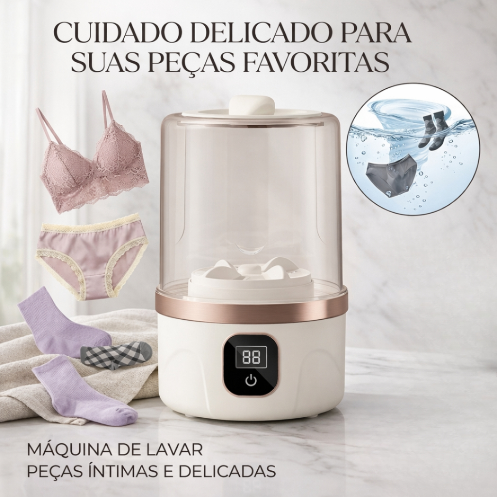 Máquina de Lavar Portátil 1000ml USB Mini Lavadora para Roupas Íntimas Meias Delicadas