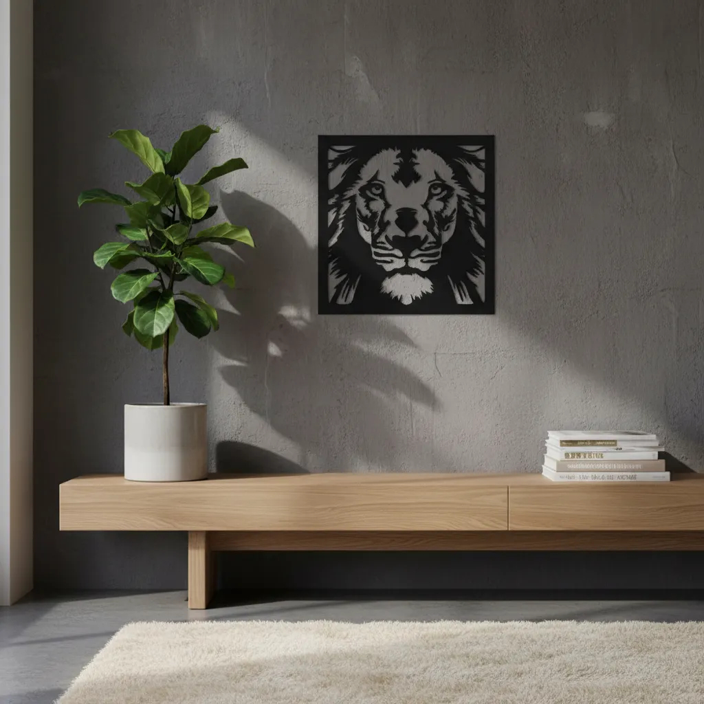 Quadro Painel decorativo Leão |  em mdf 3mm - acompanha dupla face