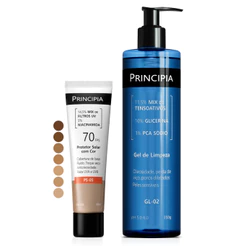 Principia Kit Todo Dia protetor com cor com: GL-02 + PS-05 FPS 70 (escolha seu tom)