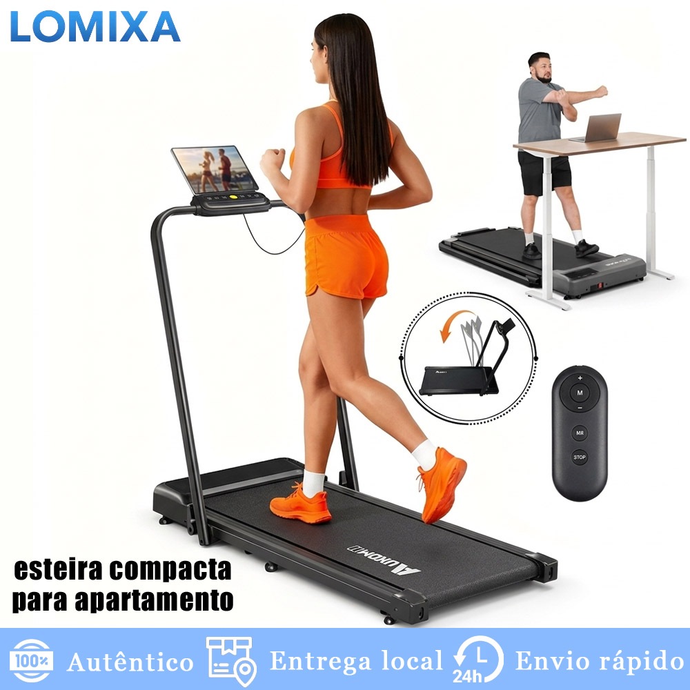 Esteira Elétrica Ergometrica Dobravel Portátil Ajustável 3 Posições com Controle Remoto para Casa Academia 110V 220V