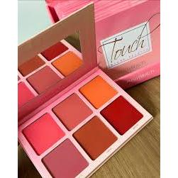 Paleta de Blush Profissional Touch Phállebeauty 6 Cores Alta Pigmentação Maquiagem Facial Iluminador Contorno
