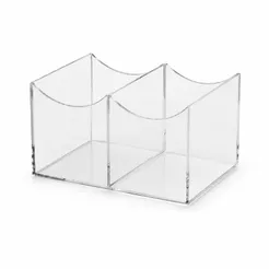 Porta Sachê de Chá Acrílico Transparente Duplo Organizador Premium, Elegante, Resistente e Funcional