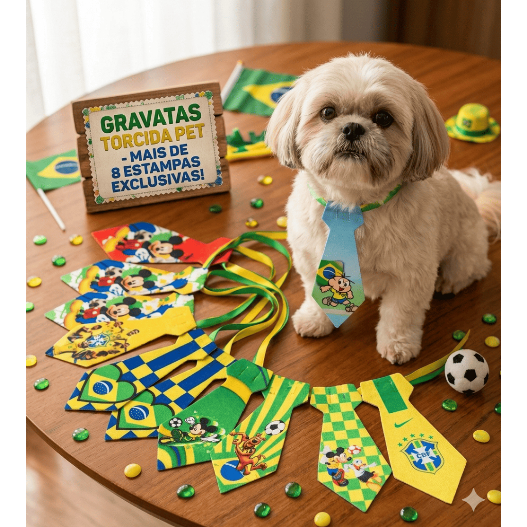 Gravatas Pet Brasil Gravatinha Pet Copa Do Mundo Banho E Tosa Cachorro E Gato