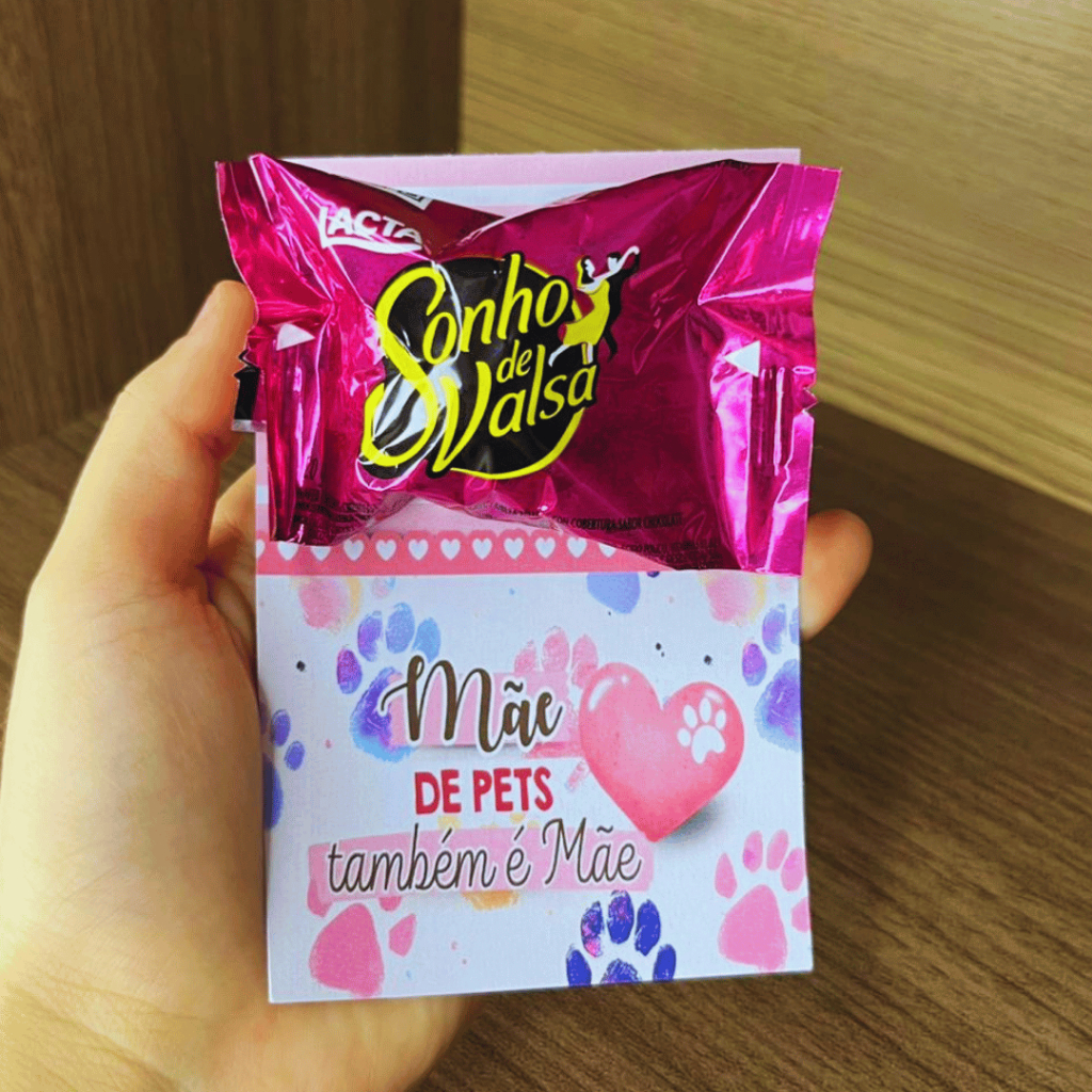 Cartão Para Chocolates  Cliente Especial Mimo Empresas Brinde Dia do Trabalho Dia das Mães Arraiá