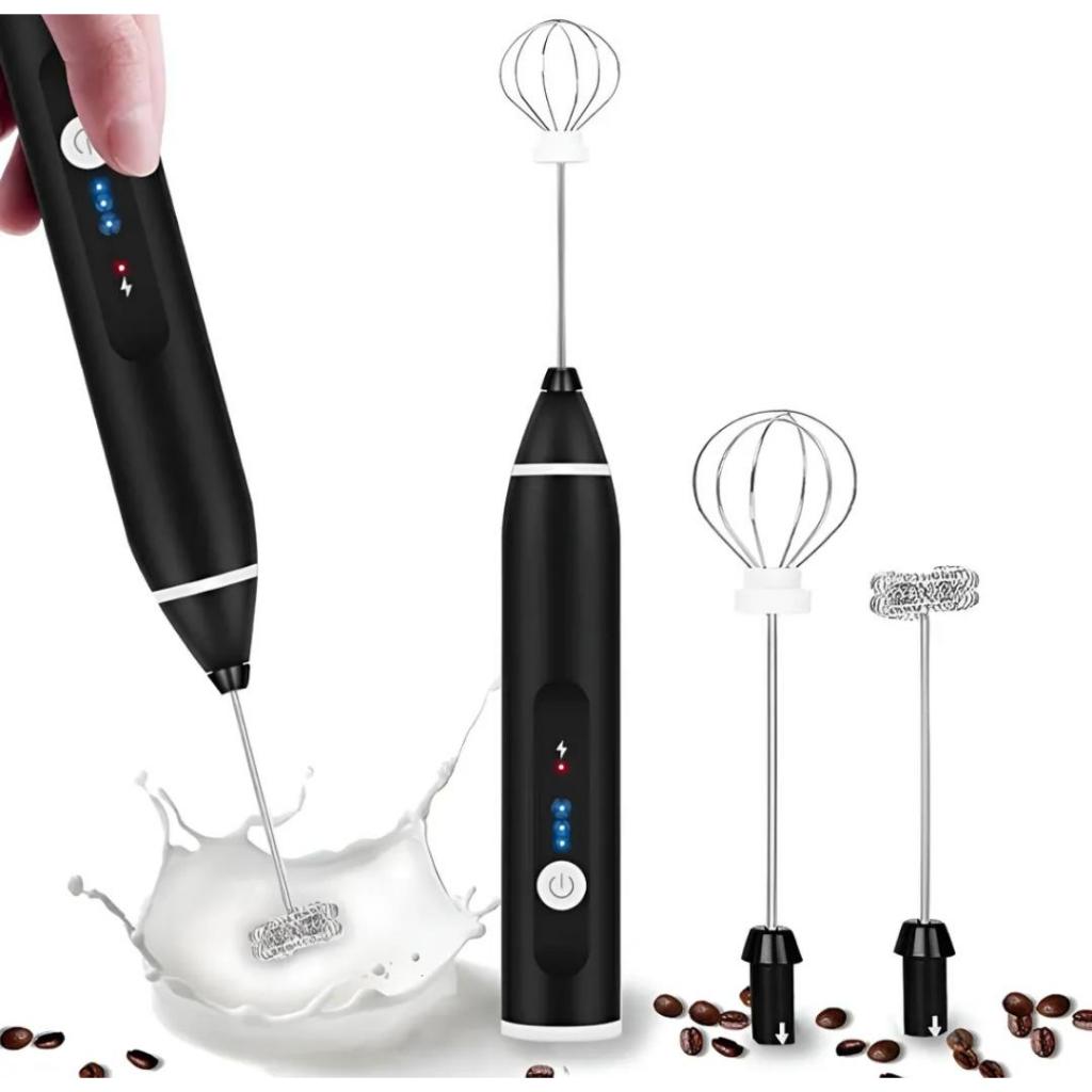 Mini Mixer Misturador De Bebidas 2 Em 1 Batedor Suco Massa Ovos Shakes E Drinks Portátil Turbo Recarregável Usb Eletrico