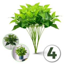Planta Artificial Decoração Jiboia Samambaia Folhas Decorativa Para Sala
