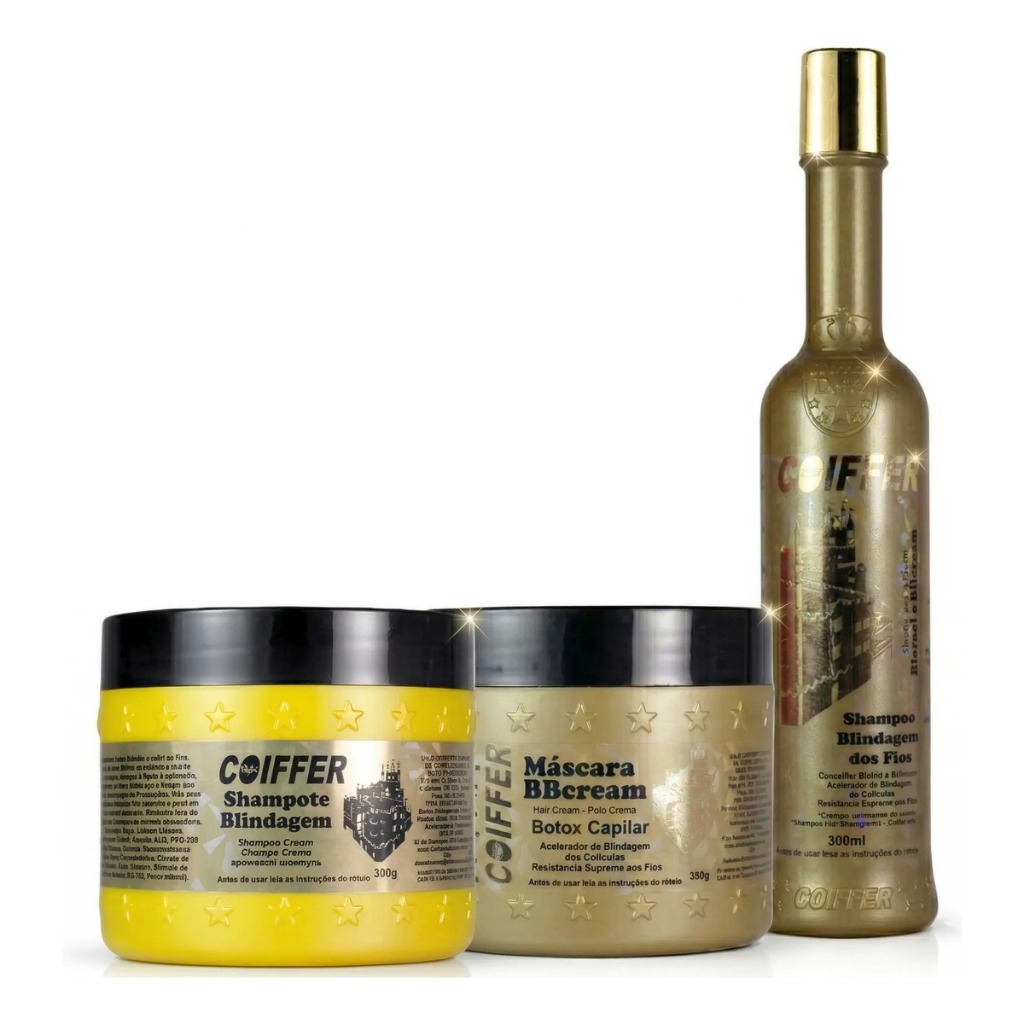 Kit Blindagem dos Fios Coiffer Tratamento Pós Química Progressiva Btox Capilar