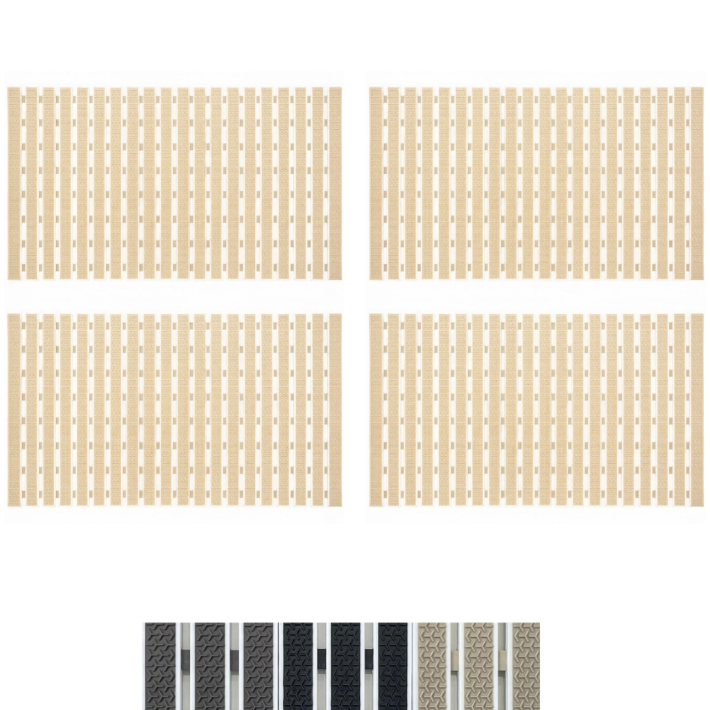 4 Tapetes Deck Estrado Base Antiderrapante 70x40cm Box/Ducha