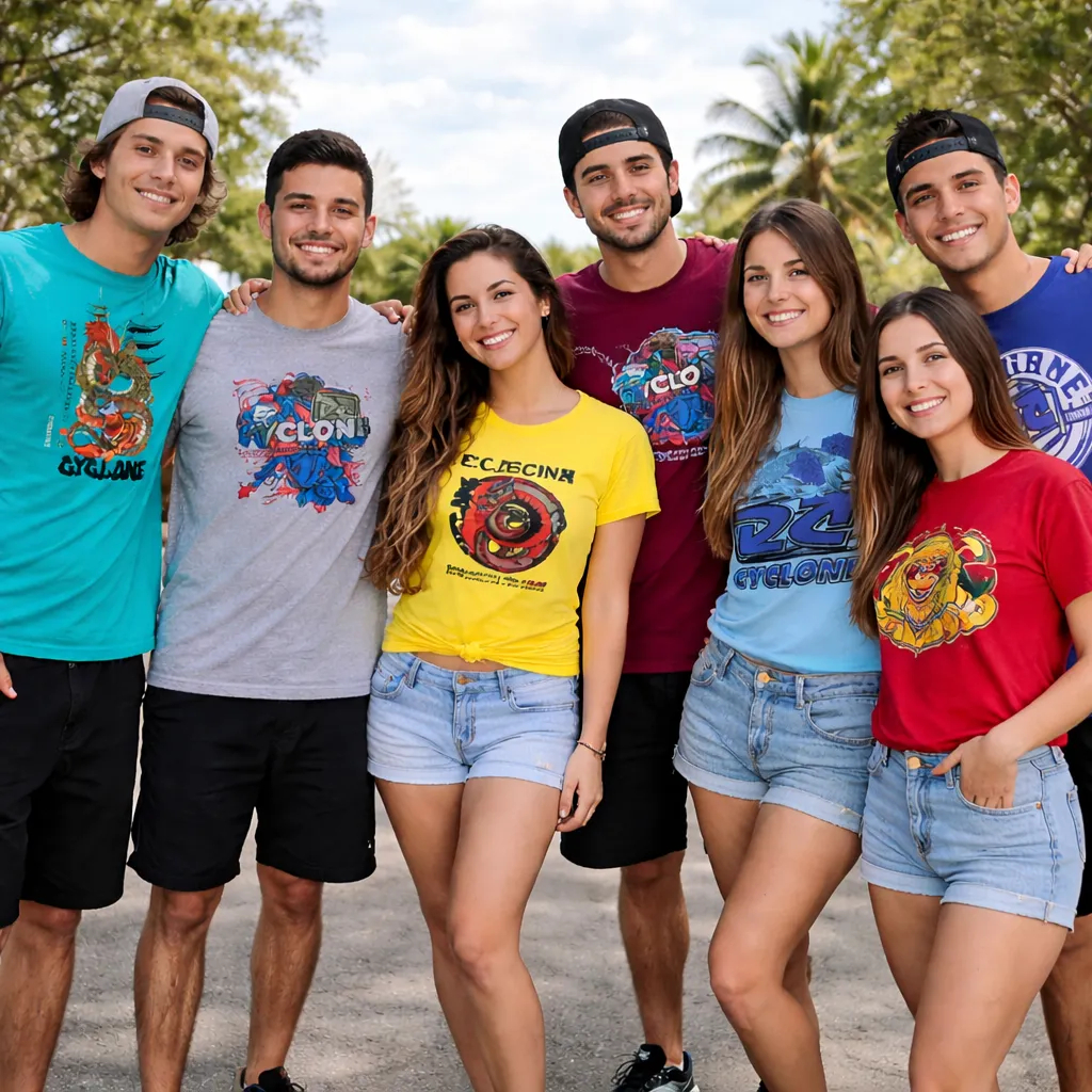 KIT COM 7 CAMISETAS CYCLONE - ESTAMPAS SORTIDAS