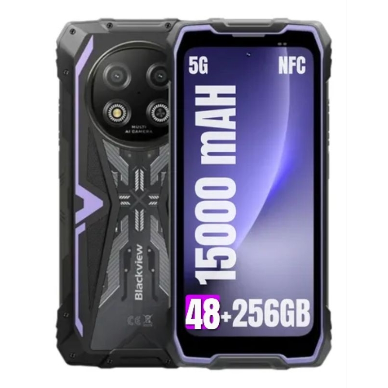 BLACKVIEW ROCK 2 5G 48/256GB 15000mAh SMARTPHONE ROBUSTO PARA ATIVIDADES EXTREMAS DUAL SIM NFC BLACK