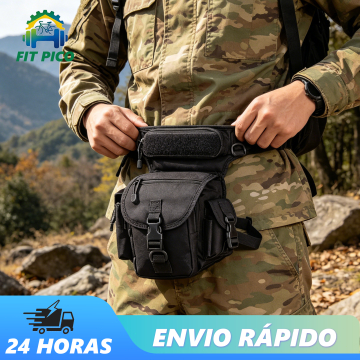 Pochete Bolsa de Cintura Perna Tática Reforçada Impermeável Multifuncional Ciclismo Exército Leg Bag