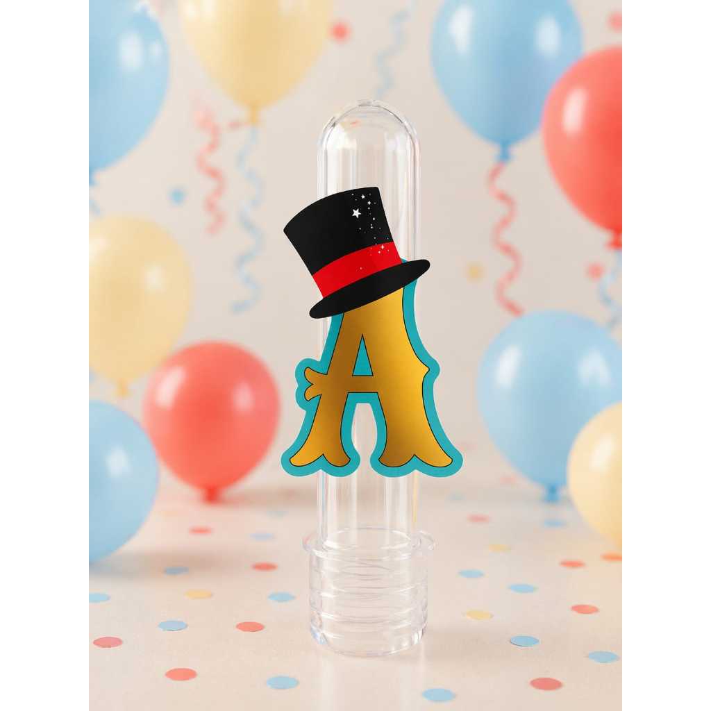 Tag Personalizada para Tubete Festa Infantil - Nome + Idade | Tema Circo - Circo Vintage | Lembrancinha Luxo