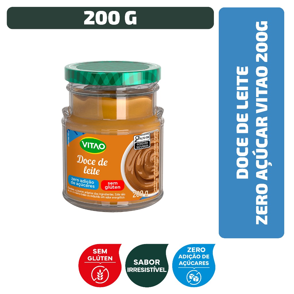 Doce de Leite Zero Açúcar Vitao 200 g