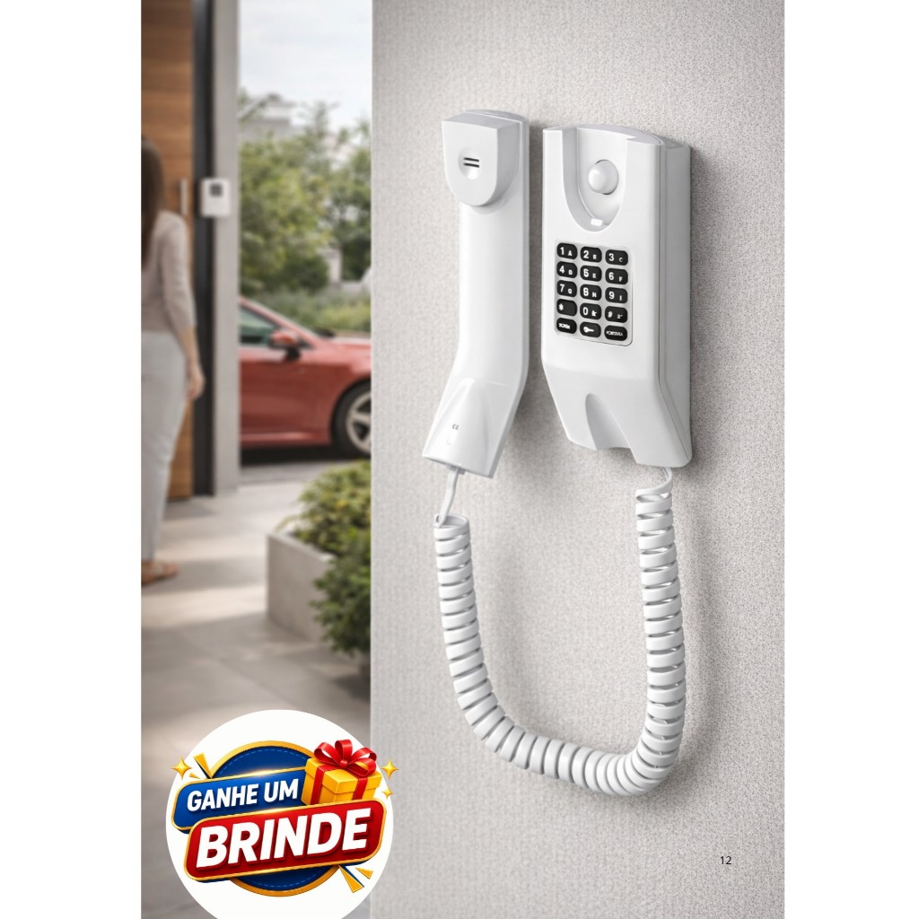 Interfone TDMI300 Intelbras Branco Terminal Dedicado compatível Centrais de Condominios Porteiros Eletrônico Residencial