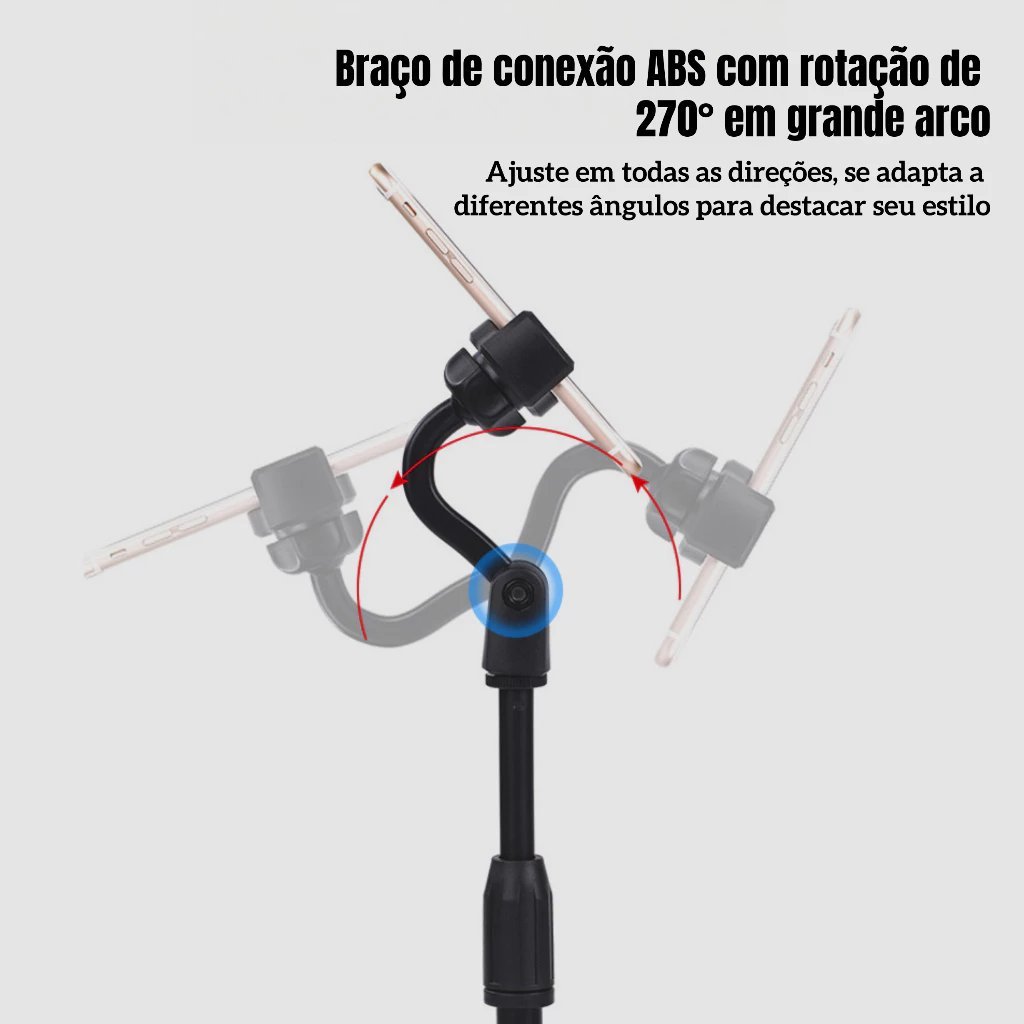 Suporte Tripé Para Mesa Com Mini Pedestal Ajustável 360° Ideal Para Gravação de Videos Tripé de Mesa