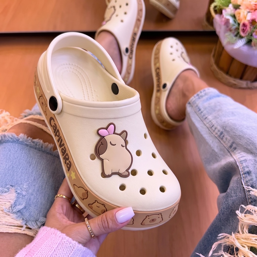 Babuche Feminina Adulto Capivara Unissex Lançamento Do 33 ao 39 Confortável Antiderrapante Promoção em Oferta na Shopee