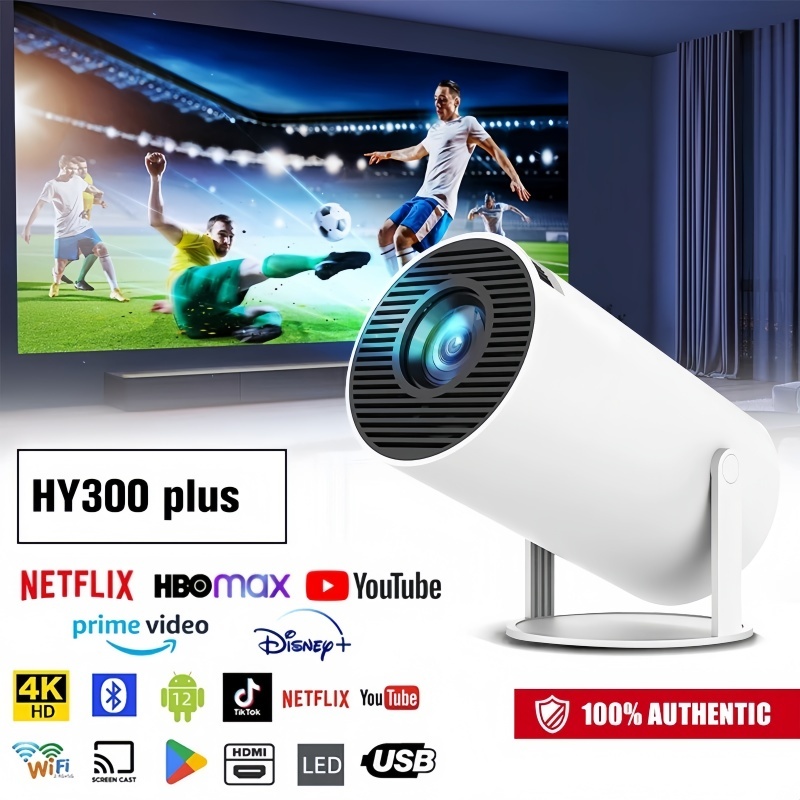 Projetor 4K HD 150 Polegadas Celular,Tv B0x,  Pc, PS,Xbox, Wifi HY300 Pro Magcubic Envio Imediato