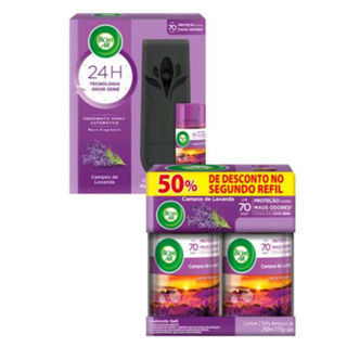 Bom Ar Spray Automático Aparelho + Refil de 250ml ou Refil Com 2un Lavanda Algodão em Oferta na Shopee