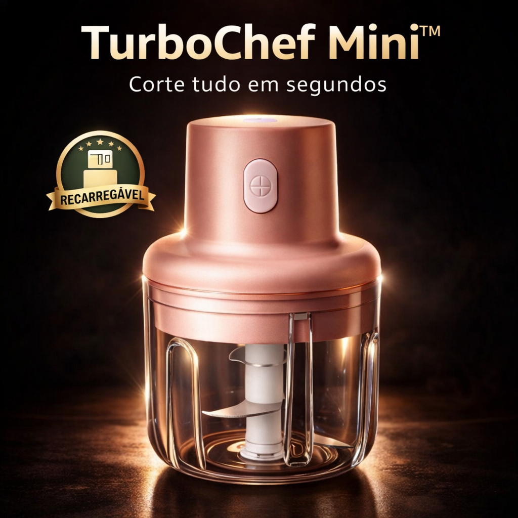Mini Triturador Elétrico Portátil Recarregável 250ml | Motor Potente 3 Lâminas Aço Inox USB