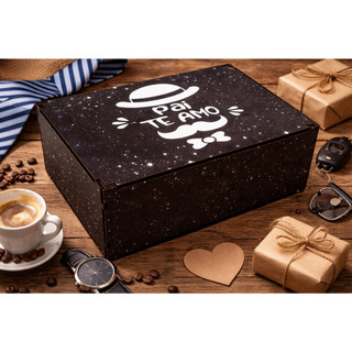 Caixa Presente Dias Dos Pais Decorativa 23x17x9 Cm Diversos Modelos
