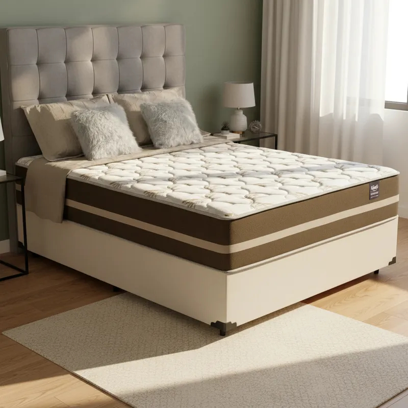 Cama Box com Colchão de Molas Ensacadas Classic Viúva 128cm