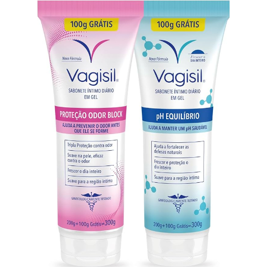 Sabonete Íntimo Vagisil gel 300g Odor Block / PH equilíbrio