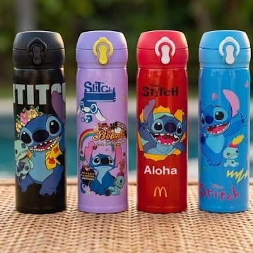 Garrafa Térmica Digital Stitch Disney – Aço Inox com Trava de Segurança (500ml)