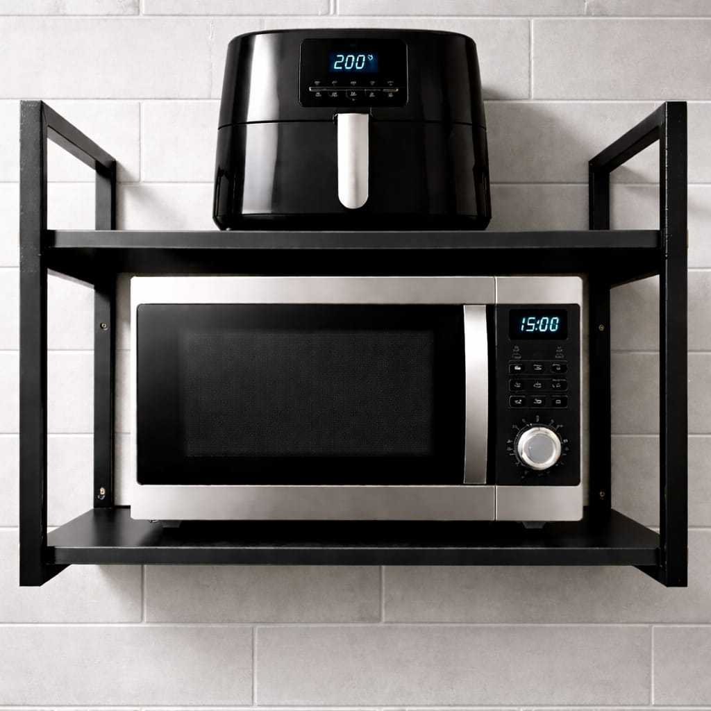 Suporte Microondas Air Fryer Forninho Impressora Prateleira de parede 2 andar MULTIUSO