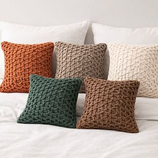 Capa de Almofada Corda 42x42cm Trançada Minimalista Tecido Premium para Sofá Sala Estilo Moderno