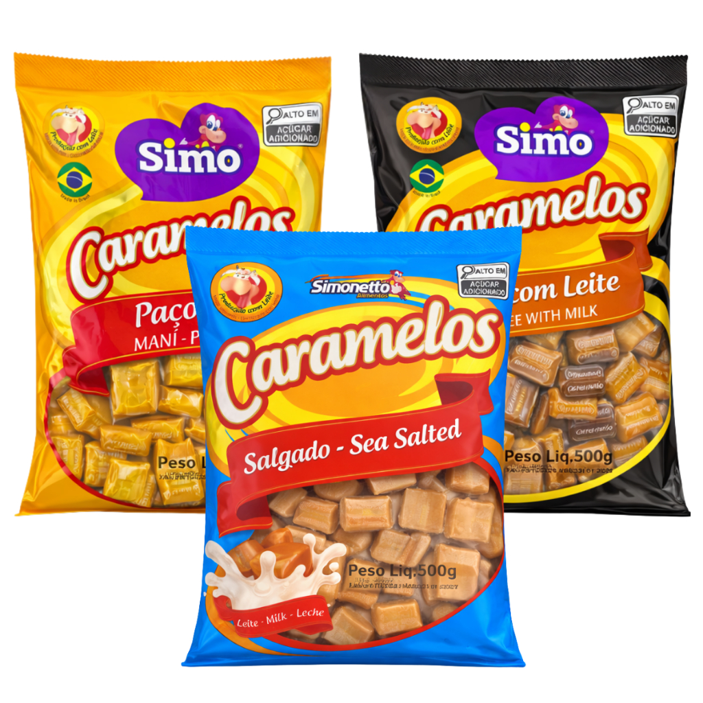 Simo Caramelos 500g Simonetto | Escolha o Sabor