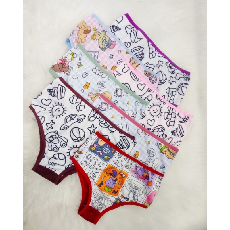 KIT 4 PEÇAS CALÇOLINHA INFANTIL ESTAMPADA BOBBY GOODS FORRO ALGUDÃO CONFORTÁVEL CALCINHA PARA MENINAS