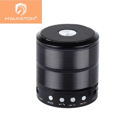 Caixa de Som Bluetooth Portátil H'maston Mini Speaker com Rádio FM Preto