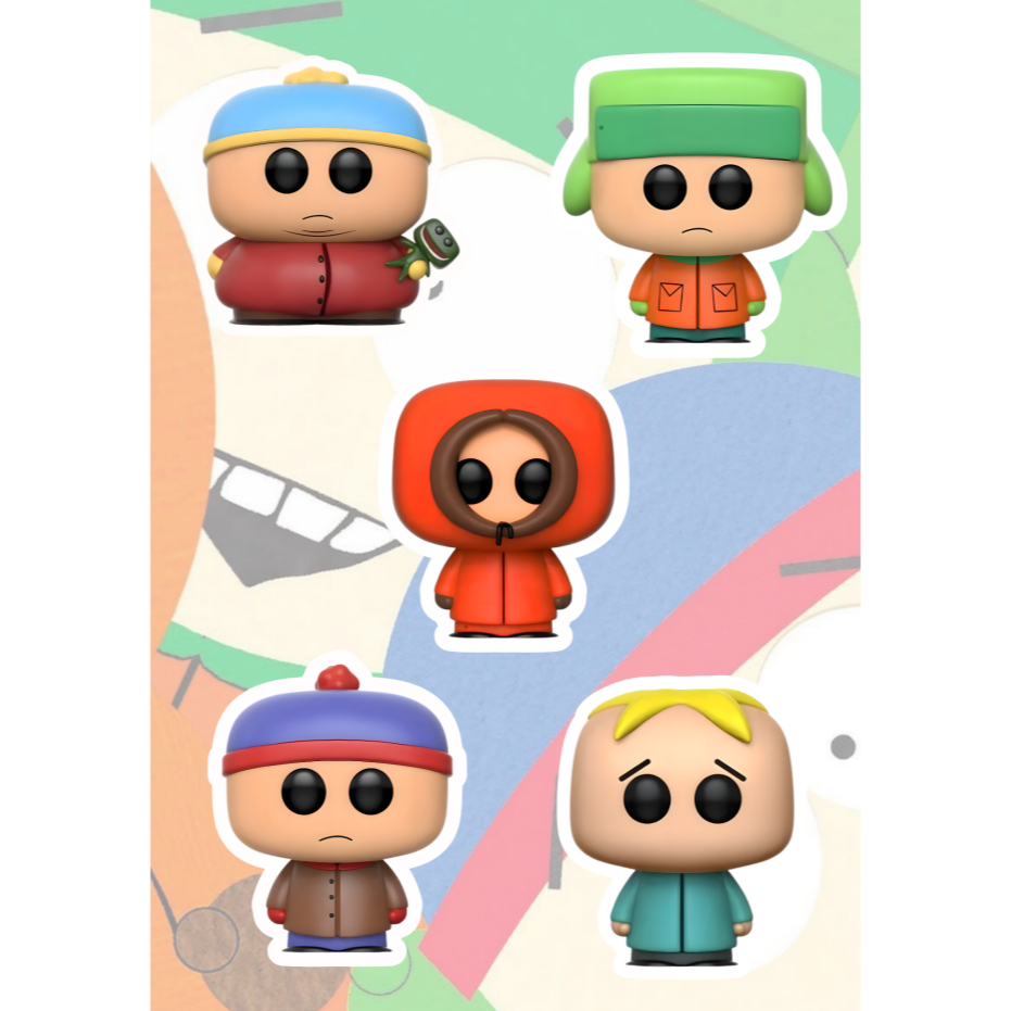 Adesivos Stickers Tradicional ou Magnéticos South Park (Funko Pop)