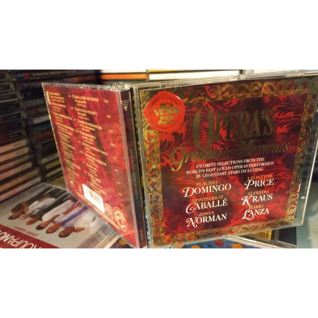 Cd Operas greatest Moments Placido Montserrat caballé Josye Norman Leontine Lanza Alfredo Kraus RCV Victor Res seal