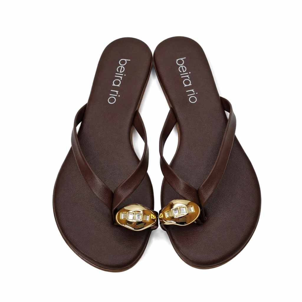 Sandalia Rasteira Feminina Beira Rio Confortavel Moda Casual