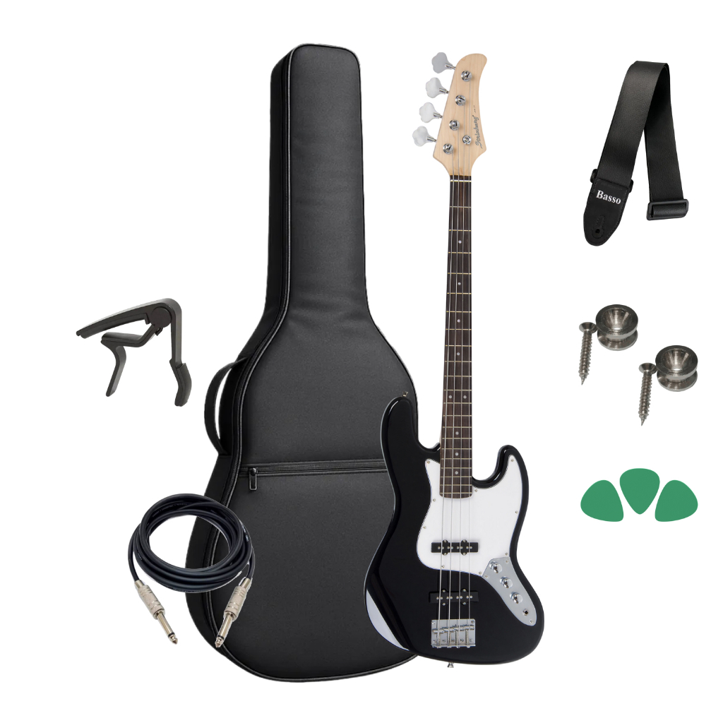 Contra Baixo Jazz Bass Strinberg Jbs40bk Capa Luxo Acessorio