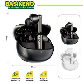 BASIKE Fone Bluetooth Sem Fio 5.4 TWS Esportivo ENC headphone Para Corrida Esportes Bike…
