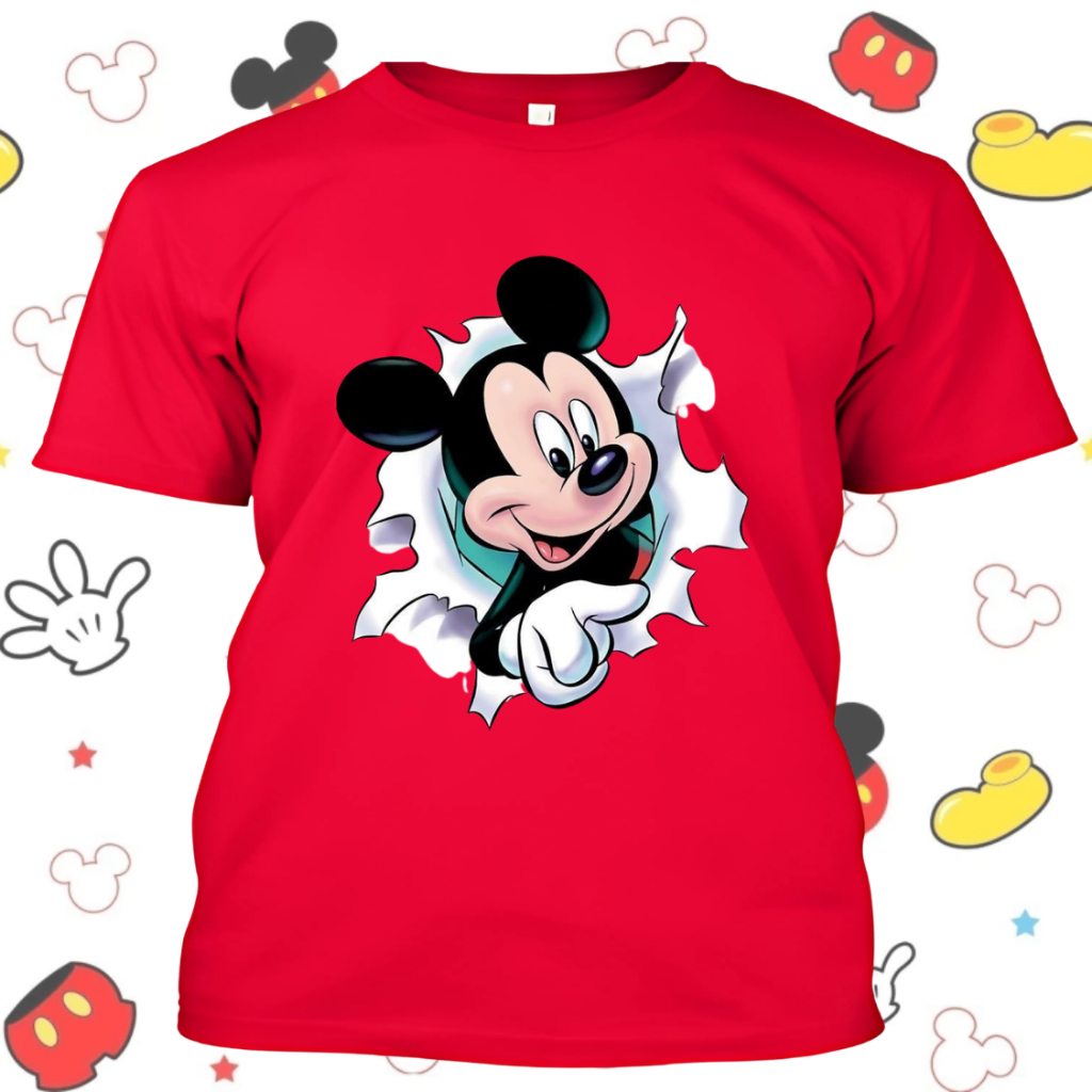Camiseta camisa blusa infantil Mickey Rasgo feliz