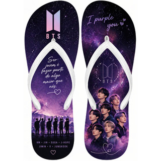 BTS chinelo Personalizado BTS Kpop sucesso, personalizado com seu NOME